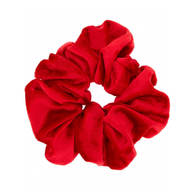 Luxe Velvet Scrunchie in Red